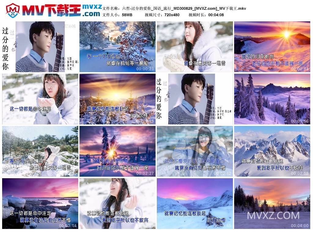 六哲-过分的爱你_国语_流行_MD300829